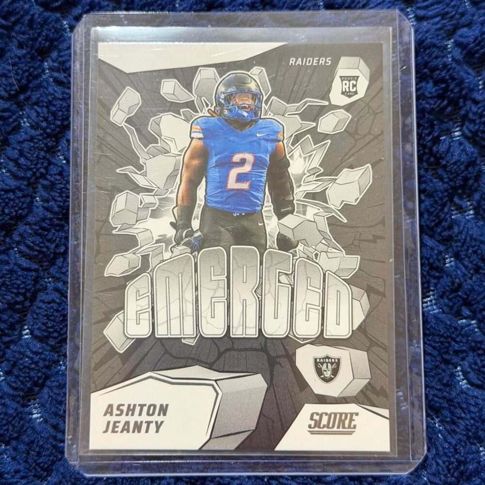 2025 Panini Score Ashton Jeanty Emerged Rookie Card No. 1